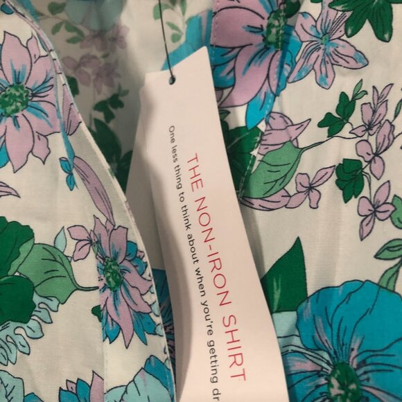 Talbots Sleeveless Non-Iron Perfect Shirt Size 14 - Floral - Picture 3 of 4